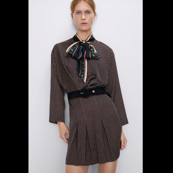 Zara Printed Dress - like new size large - Picture 1 of 2